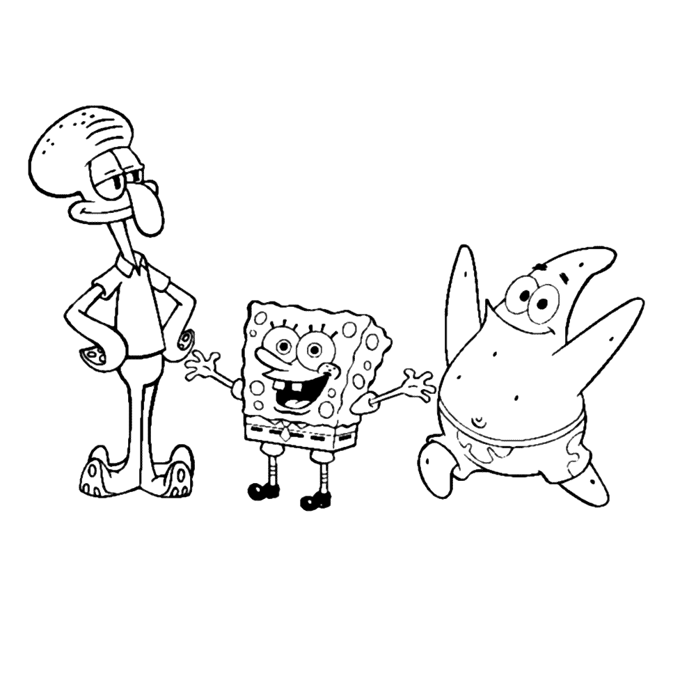 Plansa de colorat cu Spongebob 72 89